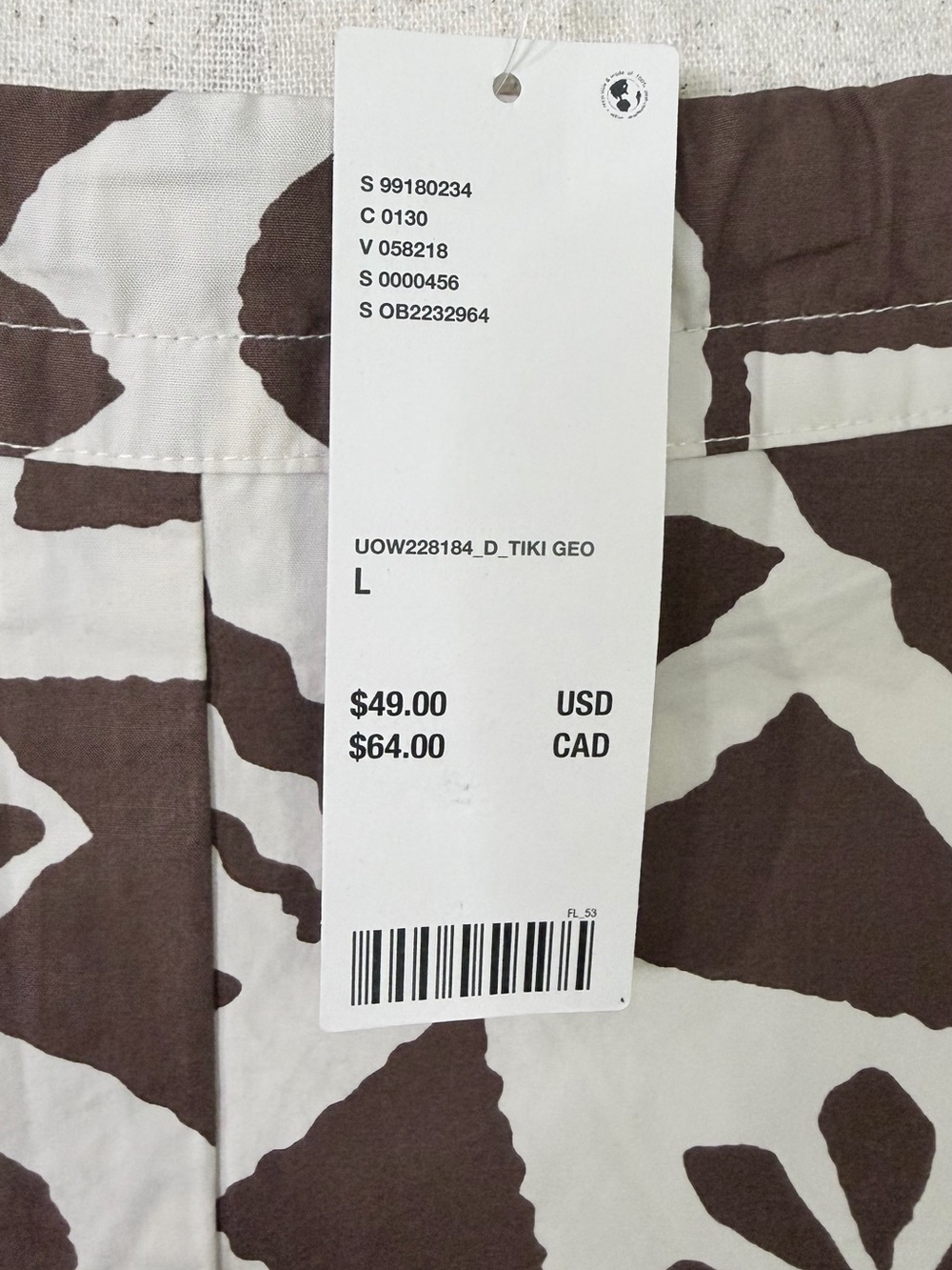 Urban Outfitters BDG Brown and Cream Floral Geo Print Sundress - Picture 5 of 5